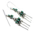 Southwestern Turquoise Silver Hook Dangle Earrings Jewelry RX56402